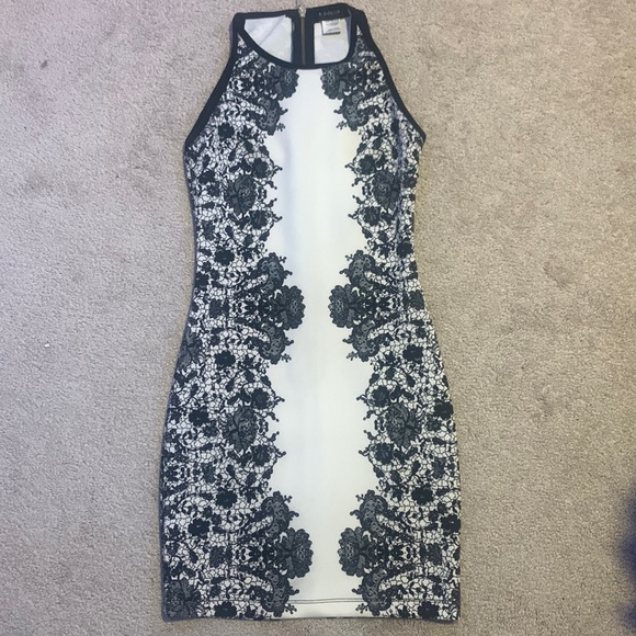 Black and white tight dress from Macys, size 1/2 - Picture 1 of 2